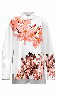 Рубашка с цветочным принтом Marc Cain, RC51.01W72/459-A, тема Bloombastic, сезон Осень-Зима 2021