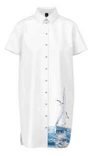 Платье-рубашка из хлопка