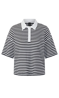 Трикотажное поло в полоску
