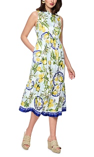 Платье из вискозы с принтом