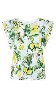 Блуза из хлопка с принтом