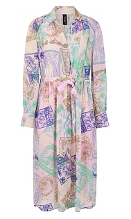 Платье миди с принтом