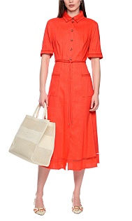 Платье из льна и вискозы