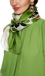 Шелковый шарф с принтом