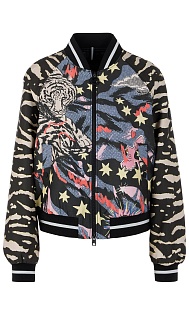 Куртка-бомбер с принтом