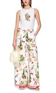 Топ в рубчик с принтом