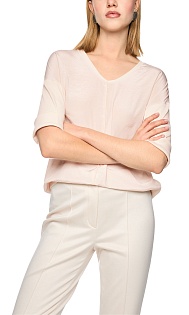 Блуза из комбинированной ткани