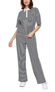 Трикотажное поло в полоску