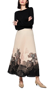 Плиссированная юбка с принтом