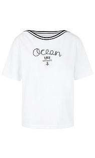 Футболка с аппликацией и принтом