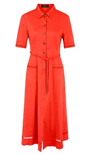 Платье из льна и вискозы