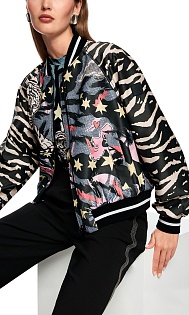 Куртка-бомбер с принтом