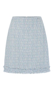 Мини-юбка из букле с бахромой