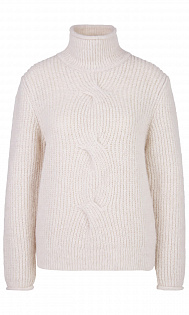 Пуловер с фактурным узором Marc Cain, RC41.54M46/614-E, тема Camou Love, сезон Осень-Зима 2021