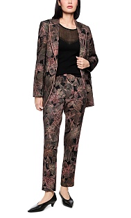 Зауженные брюки с цветочным принтом