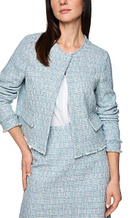 Жакет из букле с бахромой