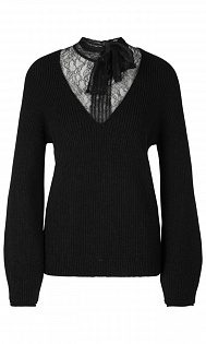 Пуловер с кружевом Marc Cain, RC41.18M19/900-C1, тема Gentlewoman, сезон Осень-Зима 2021