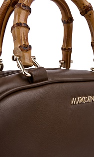 Сумка из кожи с бамбуковыми ручками