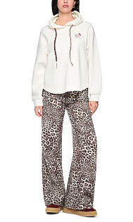 Толстовка с принтом и стразами