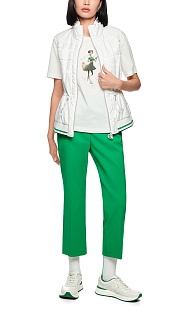 Стеганый жилет с принтом