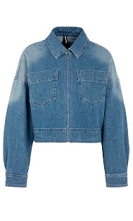 Джинсовая куртка на молнии