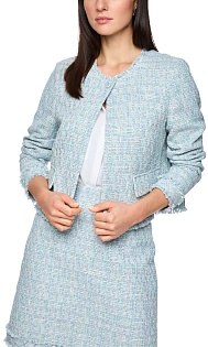 Жакет из букле с бахромой