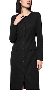 Приталенное платье на пуговицах