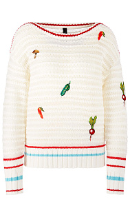 Пуловер с вышивкой Marc Cain, TC41.07M54/110-A, тема Chili Club, сезон Осень-Зима 2022