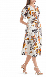 Платье с цветочным принтом Marc Cain, QC21.55W66/115-E, тема African Wonderland, сезон Весна-Лето 2021