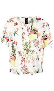 Блуза из хлопка и вискозы