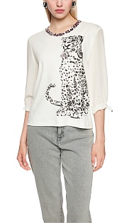 Блуза из хлопка с принтом