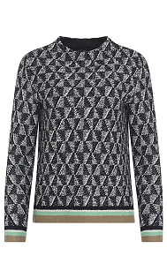 Пуловер с графичным принтом Marc Cain, TC41.38M24/910-D, тема Classy Twist, сезон Осень-Зима 2022