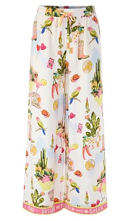 Широкие брюки с принтом