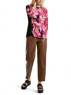 Блуза с цветочным принтом Marc Cain, SC55.05W66/245-A, тема Pink Prelude, сезон Весна-Лето 2022