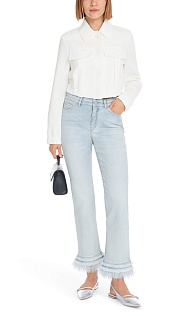 Джинсы с бахромой