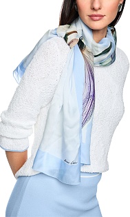 Шелковый шарф с принтом