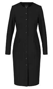 Приталенное платье на пуговицах