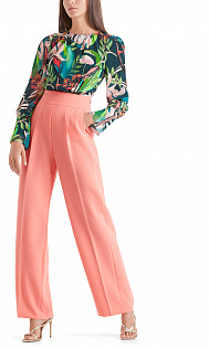 Блуза с цветочным принтом Marc Cain, QC51.06W09/576-A, тема Spring Fever, сезон Весна-Лето 2021