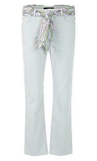 Джинсы с тканевым поясом