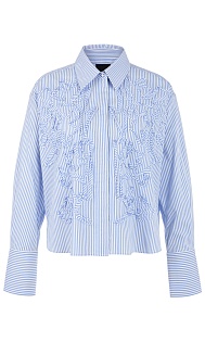 Короткая рубашка в полоску