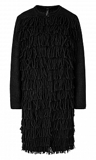 Шерстяное пальто с бахромой Marc Cain, RC31.13M17/900-C1, тема Gentlewoman, сезон Осень-Зима 2021