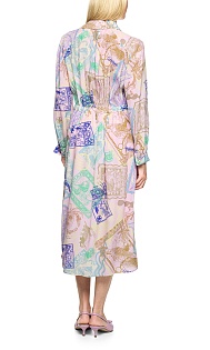 Платье миди с принтом